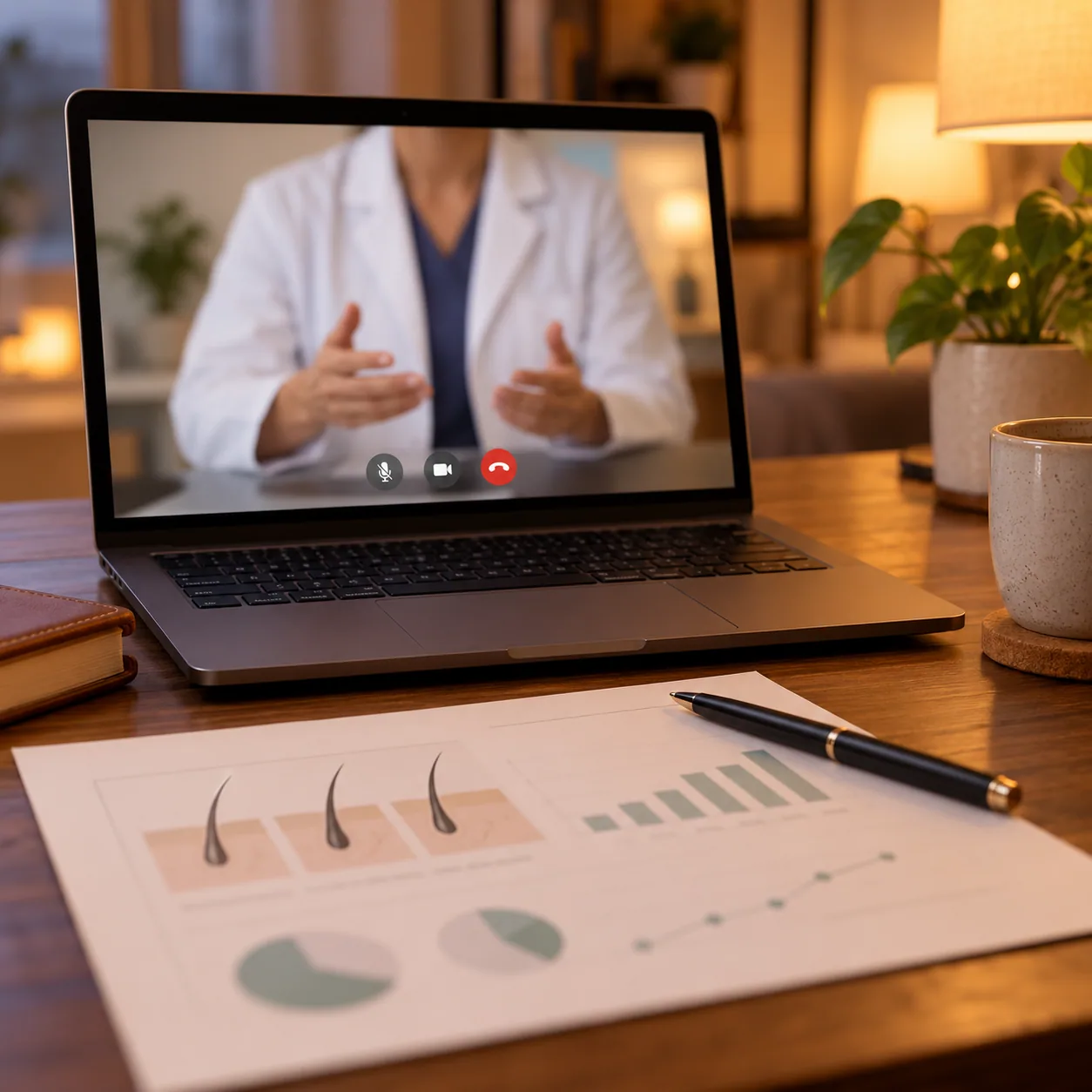 A follow-up video call with the doctor